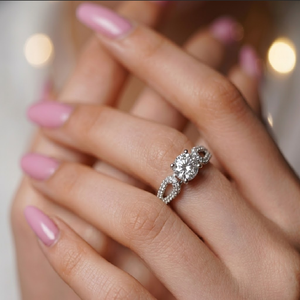 Prix usine gracieux belle Design18k or blanc massif VS SI diamant Solitaire bijoux bagues de fiançailles pour mariage - Product Image 3