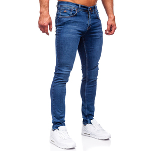 Classic <b>men</b> denim <b>trousers</b> <b>with</b> straight fit modern styling and premium fabric for business casual and everyday wear - Product Image 3