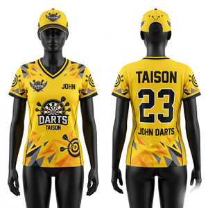 Custom Women <b>Dart</b> Jersey 160 GSM Breathable Polyester White Blue Side Panel Sublimation Print Logo - Product Image 3