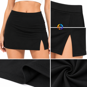 La textura suave y el ajuste favorecedor le dan a la minifalda para mujer una apariencia moderna para eventos informales, compras y viajes. Servicio OEM. - Product Image 6
