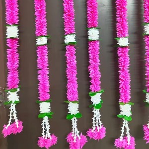 Guirlande de fleurs artificielles de jasmin rose Rajanigandha, bouquet élégant, décoration traditionnelle pour la maison, festival Diwali, événement, mariage - Product Image 1