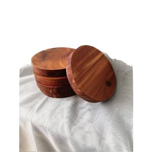 Tasse en bois de forme ronde, 6 pièces, pour la maison et la cuisine, pour le verre à eau et dessous de verre en bois pour les meilleurs ventes - Product Image 1