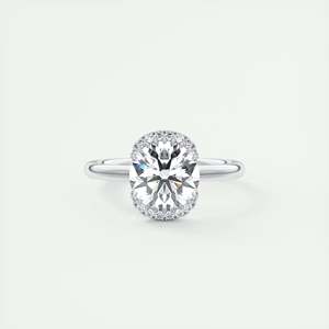 Bague de fiançailles Bardot Scallop sertie de 29 diamants de 2,14 carats, taille ronde, cultivés en laboratoire, en or blanc 14 carats - Product Image 3