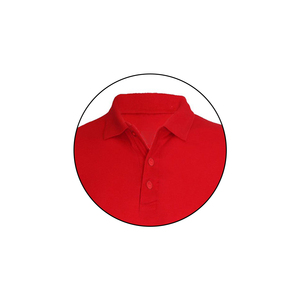 Polo de Manga Corta para Hombre, Color Rojo Sólido, Ropa Casual, 100% Algodón, Tejido de Punto Piqué - Product Image 2