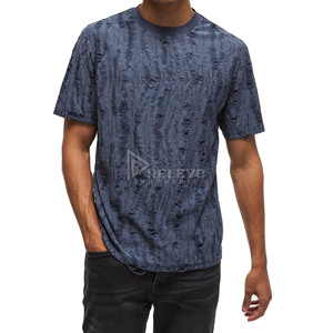 T-shirt respirant 100 % coton pour homme, coupe ample, anti-boulochage, haute qualité, décontracté, faible MOQ - Product Image 3