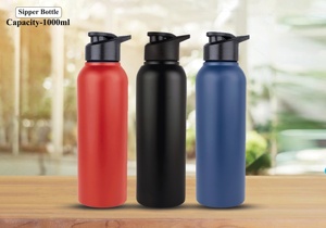 Stainless Steel Lightweight <b>Sipper</b> Water <b>Bottle</b> 750ml Leakproof Screw-On Lid Sports Drinkware Heat Preservation for Gym Office - Product Image 4