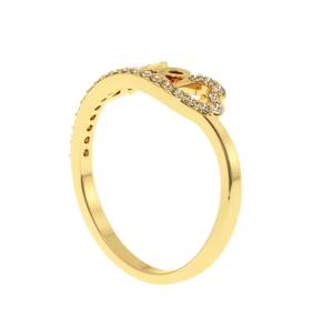 Bague d'amour éternel Ajretail en or 14 carats pour femme, diamant naturel alternatif de 0,19 carat, couleur HI, clarté VS-SI - Product Image 5