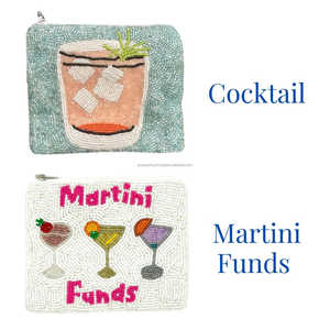 Veuve Funds Beaded Pouch Handmade Custom Embroidery Mini Clutch Coin <b>Purse</b> Unisex Zipper Closure Portable Party Gift Bag - Product Image 3