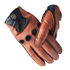 Women & <b>Men</b> Motorbike <b>Gloves</b> Genuine Leather Classic Open Design Full Finger Breathable Thermal Lightweight Durable Fit Sports - Product Image 2