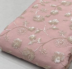 Tela de bordado SQ, tela con cuentas, tela de seda chiffon bordada, material para vestido de noche, textil de lujo, venta al por mayor, exportación, suministro UE - Product Image 4