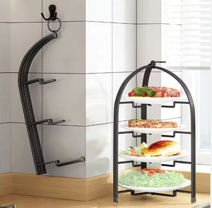 Moderno Soporte de Servicio de 3 Niveles, Exhibidor de Alimentos de Metal, Organizador de Frutas, Mariscos y Postres para Encimera de Cocina - Product Image 1