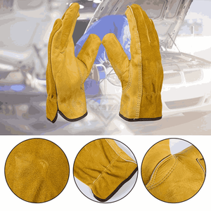 Custom Cowhide Leather Work <b>Gloves</b> Heavy Duty Safety <b>Gloves</b> Durable Industrial Construction Welding Farm Gardening <b>Gloves</b> - Product Image 2
