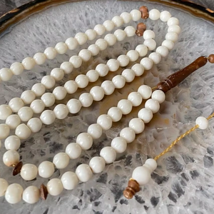 Nouveau modèle de tasbih en os de buffle de haute qualité, perles en os de buffle blanc, chapelet de prière, taille personnalisée, misbaha à bas prix - Product Image 1