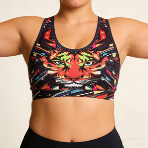 Custom Made Breathable Front Logo High Support Yoga Women Sports <b>Bra</b>-Lightweight Quick Dry <b>Plus</b> <b>Size</b> Eco-Friendly Seamless - Product Image 3