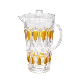 Carafe à eau moderne en plastique écologique doré, décoration artistique - Product Image 1