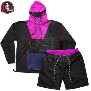 2026 Three-Tone Patchwork Water-Resistant Training Newest Customized Make Your Own New Trendy <b>Windbreaker</b> Short Sets - Product Image 4