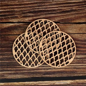 Nueva Colección de Posavasos de Madera Duraderos con Grabado de Flores, Tamaño Personalizado, Regalo de Bienvenida Moderno, Vajilla para Tazas de Té, Cocina, Hogar, Restaurante - Product Image 6