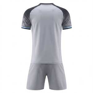 Anti-Bacterial <b>Light</b> Grey Jersey Short Sleeve Eco-Friendly Mesh Quick Dry Breathable Spandex/Polyester Crew <b>Neck</b> Elastic Waist - Product Image 2