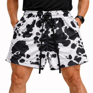 Shorts en maille à motif flamme pour hommes, respirants, avec cordon de serrage, streetwear, vêtements de sport, légers, fabrication sur mesure - Product Image 4