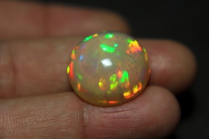 Honeycomb Petter Opal Cabochon 20.5x10.5mm Natural Ethiopian Welo Multi Color Brilliant Cut 24 Carat Super Fine Quality Gemstone - Product Image 2