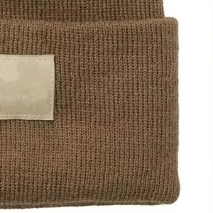 Custom Logo Patch Knitted Winter Waffle Beanie <b>Hats</b> with 3D Embroidery DClassic Custom Your Own Embroidery Logo Beanies Jacquard - Product Image 2