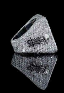 Anillo de Plata de Ley 925 con Diseño de Máquina Tragamonedas, Diamantes Moissanite VVS, Estilo Hip Hop, Casino, Lujoso, con Baño de Rodio - Product Image 5