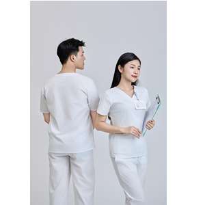 Tenue d'hôpital, vêtements chirurgicaux, ensemble de blouses médicales unisexes FMF - Mélange coton-polyester-spandex (tissu WFX-CVC) - Product Image 2
