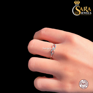 Anillo Infinito Sara Jewels, Chapado en Plata 925 con Circonita Cúbica, Anillo de Compromiso Romántico para Mujer, de Proveedor Indio - Product Image 4
