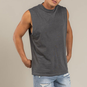 Lightweight <b>Slim</b> Fit Men Ribbed Fabric High Stretchy Tank Top 180 Gsm Comfortable Sleeveless Spandex Custom Design Pattern - Product Image 3
