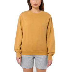 Sweat-shirt en molleton brodé pour homme, col rond, pull-over uni, manches longues, décontracté, chaud pour l'hiver, en coton doux, OEM - Product Image 6