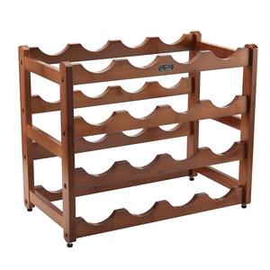 Mueble de Madera para Almacenamiento de Vino, Independiente, para Organización del Comedor, Estante Minimalista de Madera Sólida para Botellas - Product Image 1