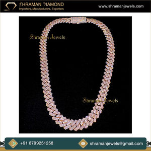 Rapper 18.5mm 22inch 925 <b>Silver</b> Rhodium Plated Moissanite Diamond Custom Miami Cuban Link Chain <b>Necklace</b> Hip-Hop Wedding - Product Image 2