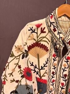 <b>Women</b> <b>Velvet</b> Embroidered Breathable Quilted Jacket Indian Ethnic Suzani Boho Winter <b>Coat</b> - Product Image 2