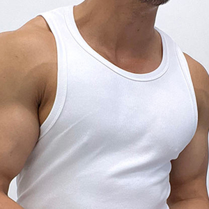 <b>Mens</b> Stringer <b>Singlet</b> Plus Size Knitted Muscle Fit Gym Tank Top Lightweight Breathable Workout Fitness Training Apparel - Product Image 6