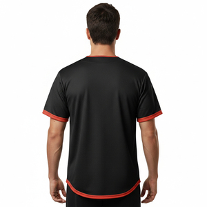 Camiseta de Béisbol Unisex de Alta Calidad con Cuello en V y Manga Corta para Adultos, Transpirable, de Secado Rápido, Estampada, Ropa Deportiva con Nombre Personalizado Cosido - Product Image 2