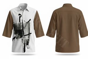 เสื้อเชิ้ตแขนยาวผ้าฝ้าย 100% พิมพ์ลายกราฟิกแบบกำหนดเอง สไตล์ลำลอง ติดกระดุม ใส่สบาย ทรงโอเวอร์ไซส์ - Product Image 3