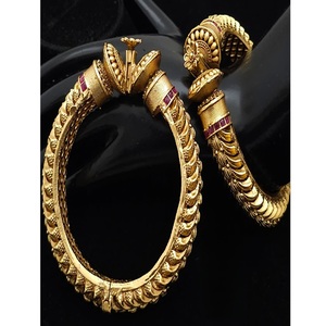 Trendy Premium Quality Brass Gold Plated Moissanite Two Set Openable Fashion Bangles for Women Wedding Wear Collection - Product Image 1