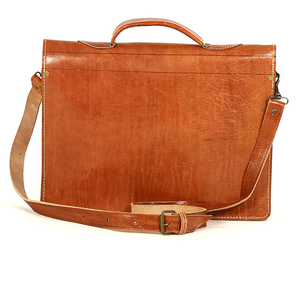 Biyadina Premium Vintage Men's Messenger Satchel Estilo de moda elegante Hecho a mano en cuero genuino de vaca antiguo rojo - Product Image 2