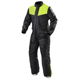 Overol de Trabajo Negro con Bandas Reflectantes, Traje Impermeable para Equipos de Campo - Product Image 5