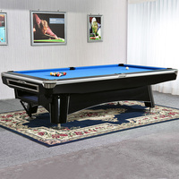 Nouvelle table en ardoise commerciale moderne de luxe avec pieds en bois massif et coussins en caoutchouc Table de billard de billard