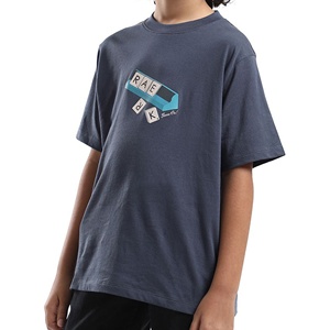 RIOLEAF T-shirt Enfant Classique Automne en Coton Tricoté Col Rond Anti-boulochage Écologique à Manches Courtes Motif Rayé - Product Image 3