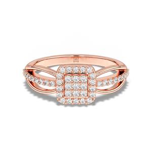 Anillo de Diamantes Naturales Redondos Brillantes en Oro Blanco Sólido de 10K, 14K, 18K, Elegante Anillo de Diamantes Minimalista, Joyería Fina, Regalo para Mujer - Product Image 6