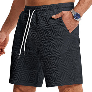 Shorts de sport décontractés en coton pour hommes avec impression de logo personnalisé, respirants, pour l'entraînement et la course à pied, avec cordon de serrage - Product Image 1