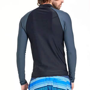 Rashguard à manches longues pour homme, séchage rapide, logo personnalisé, polyester/coton, haute qualité - Product Image 3