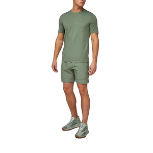 T-shirt de sport slim pour homme, respirant, uni, pour fitness et musculation, manches courtes, col rond, couleur unie - Product Image 3