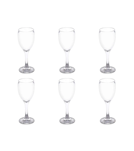 Ensemble de 6 verres en acrylique transparent, design classique et élégant pour le vin, les cocktails et les boissons - Product Image 3