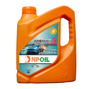 น้ำมันเครื่องรถยนต์ NPOIL RESSO 3 TURBO 15W40 4ลิตร 5ลิตร 6ลิตร คุณภาพสูง น้ำมันพื้นฐานพรีเมียมจากเวียดนามและสารเติมแต่ง ปกป้องเครื่องยนต์ขั้นสูงสุด - Product Image 1