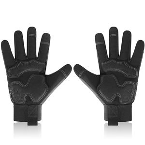 Guantes de Trabajo Resistentes a Impactos de Cuero con Logotipo Personalizado, Guantes de Seguridad para Trabajo en Interiores y Exteriores, Antideslizantes, de Alta Resistencia, para Mecánicos - Product Image 6