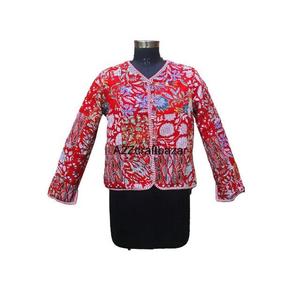 เสื้อแจ็คเก็ตถักมือสไตล์วินเทจผ้าฝ้ายติดกระดุมสำหรับฤดูร้อน ใส่ได้สองด้าน เป็นมิตรกับสิ่งแวดล้อม ระบายอากาศได้ดี สำหรับผู้หญิง - Product Image 1