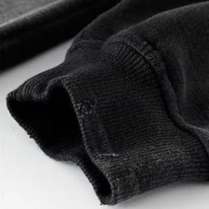 Sweat à capuche en molleton personnalisé avec impression sérigraphique vieillie, effet délavé vintage, 100% coton, hiver, YASH SPORTS, poche, 300g - Product Image 4